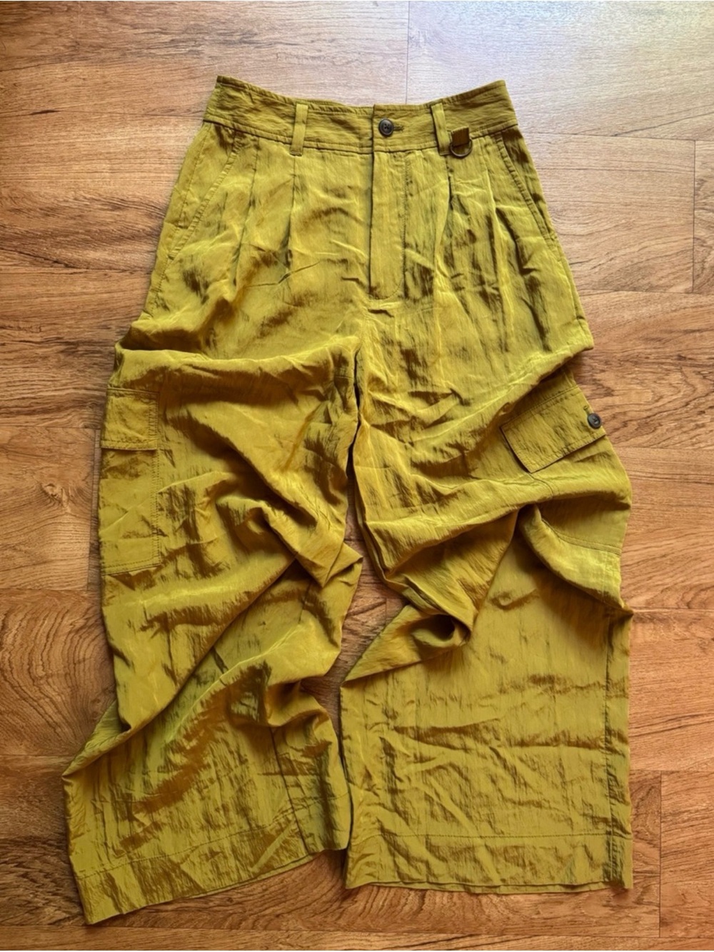 MADEWELL $108 The Harlow Green Wide-Leg Cargo Pant sz 2